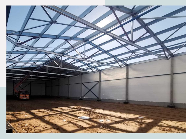 Строительство сенохранилищ в Лесне