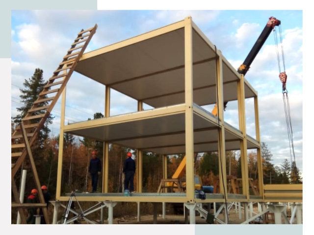 Строительство модульных здания Лесной