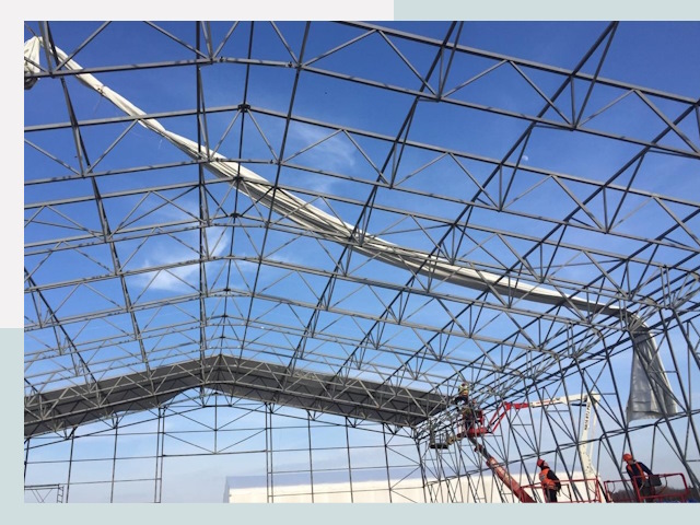 Шатровые ангары от 624 руб. в Лесне и Свердловской области