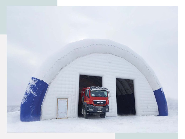 Мобильные ангары в Лесне