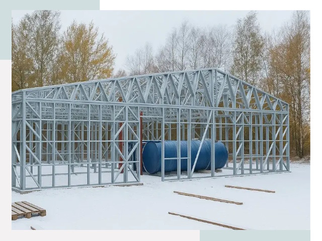 Металлические ангары в Лесне