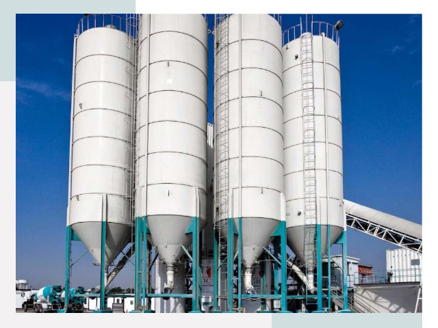 Строительство цементных силосов в Лесне