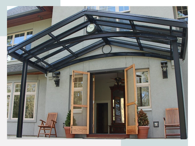 Козырьки металлические в Лесне