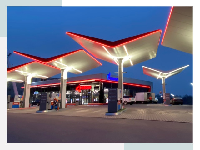 Навесы для АЗС в Лесне