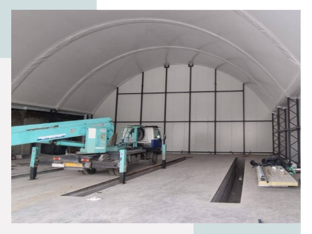 Внутреннее оснащение ангаров в Лесне