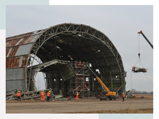 Демонтаж ангаров в Лесне