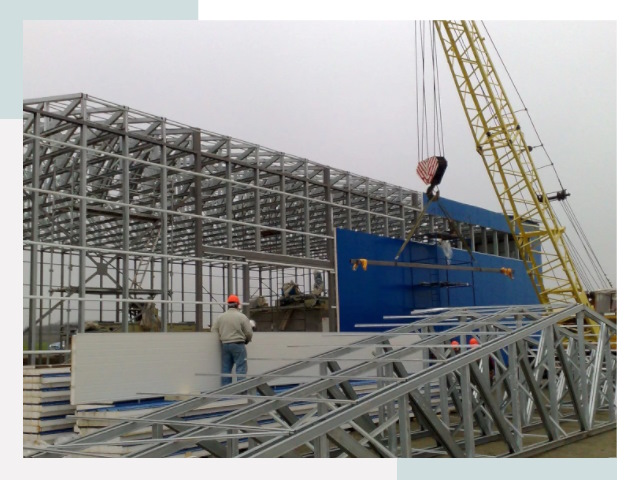 Монтаж ангаров в Лесне